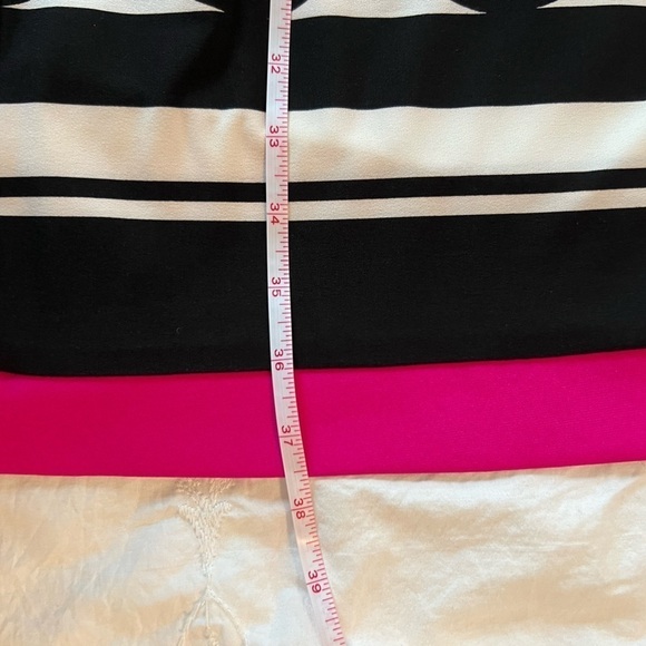Laura Jeffries dress geometric print black white pink Size 14 - Picture 8 of 8